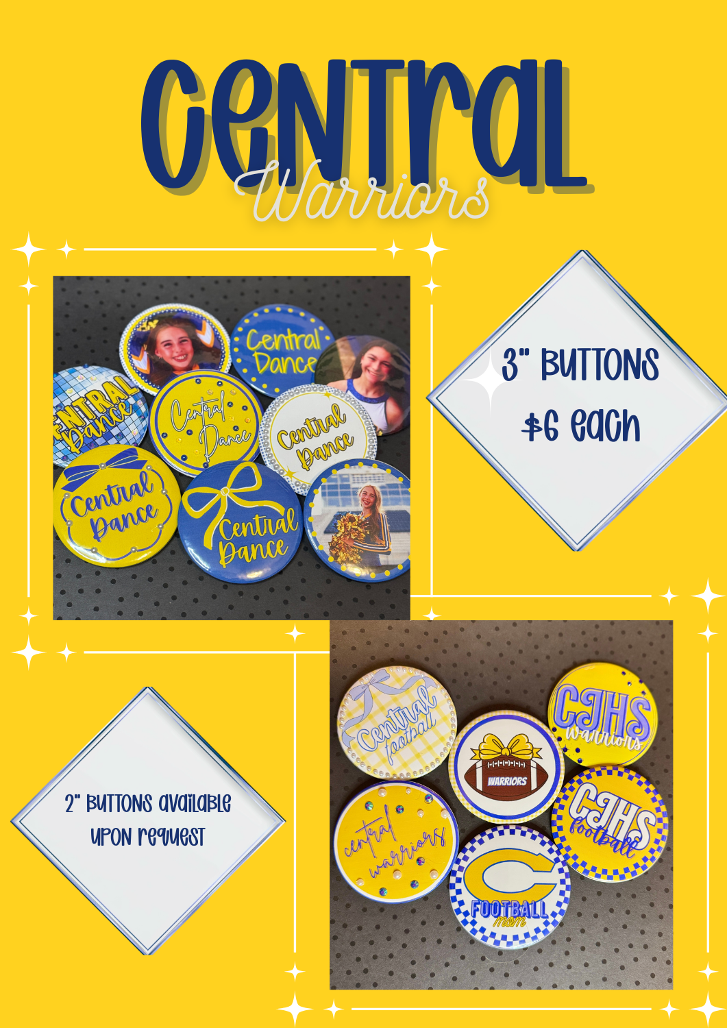 Central Warriors Button Catalog